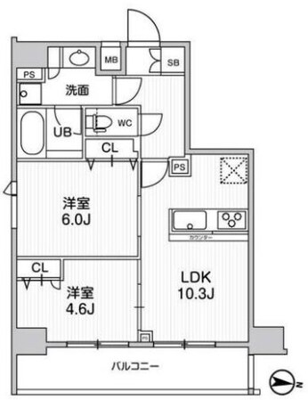 ジェノヴィア三ノ輪IIスカイガーデンの物件間取画像